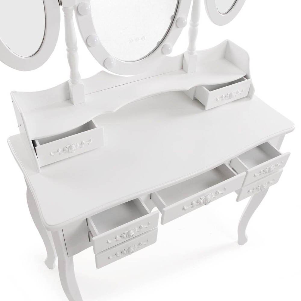 Dresser Versa White Wood Crystal MDF Wood 40 X 144 X 90 CM