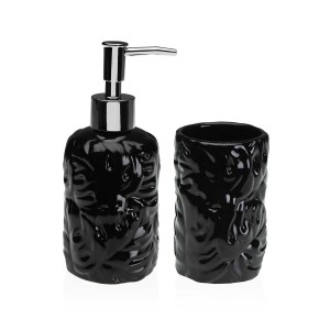 Ensemble de Bain Versa Noir Dolomite 6,8 x 17 x 6,8 cm