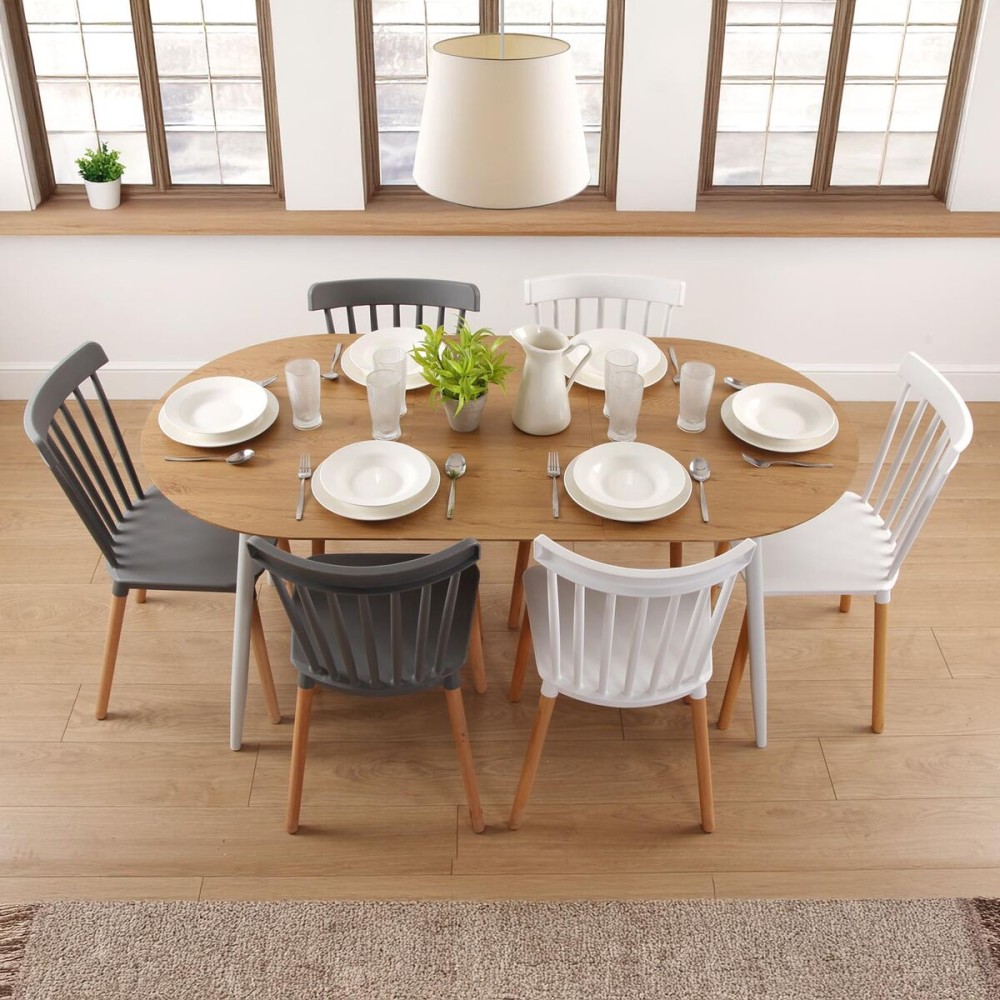 Dining Table Versa DOINYO White Metal MDF Wood 80 x 75 x 160 cm
