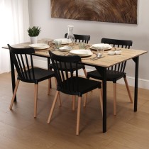 Esstisch Versa Collins Metall Melamine Holz MDF 75 x 80 x 164,5 cm