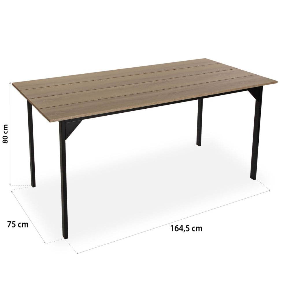 Esstisch Versa Collins Metall Melamine Holz MDF 75 x 80 x 164,5 cm