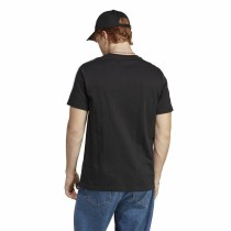 Men’s Short Sleeve T-Shirt Adidas Essentials Single 3 Bandas Black