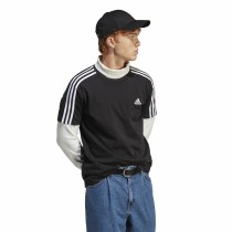Men’s Short Sleeve T-Shirt Adidas Essentials Single 3 Bandas Black