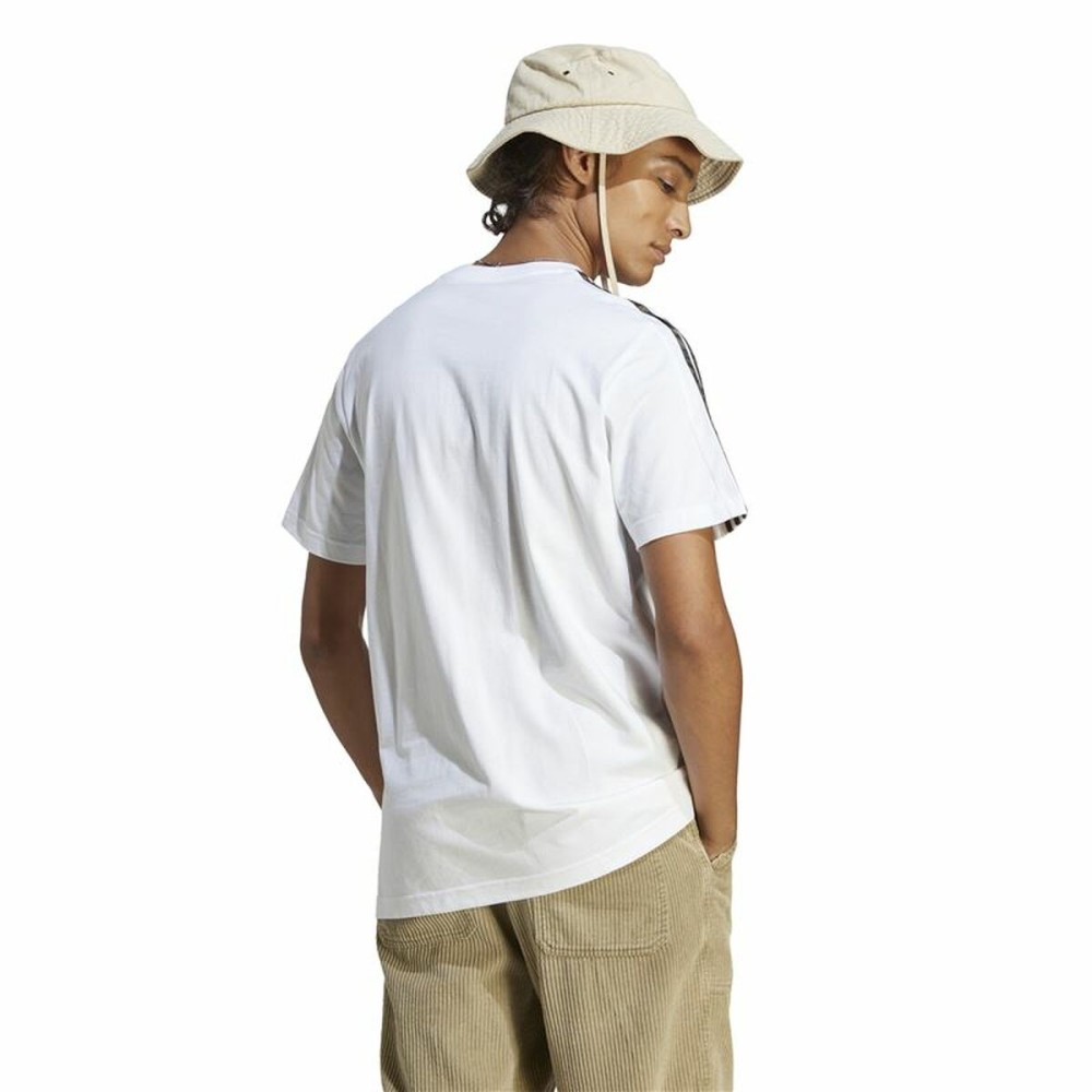 Herren Kurzarm-T-Shirt Adidas Essentials Single 3S Weiß
