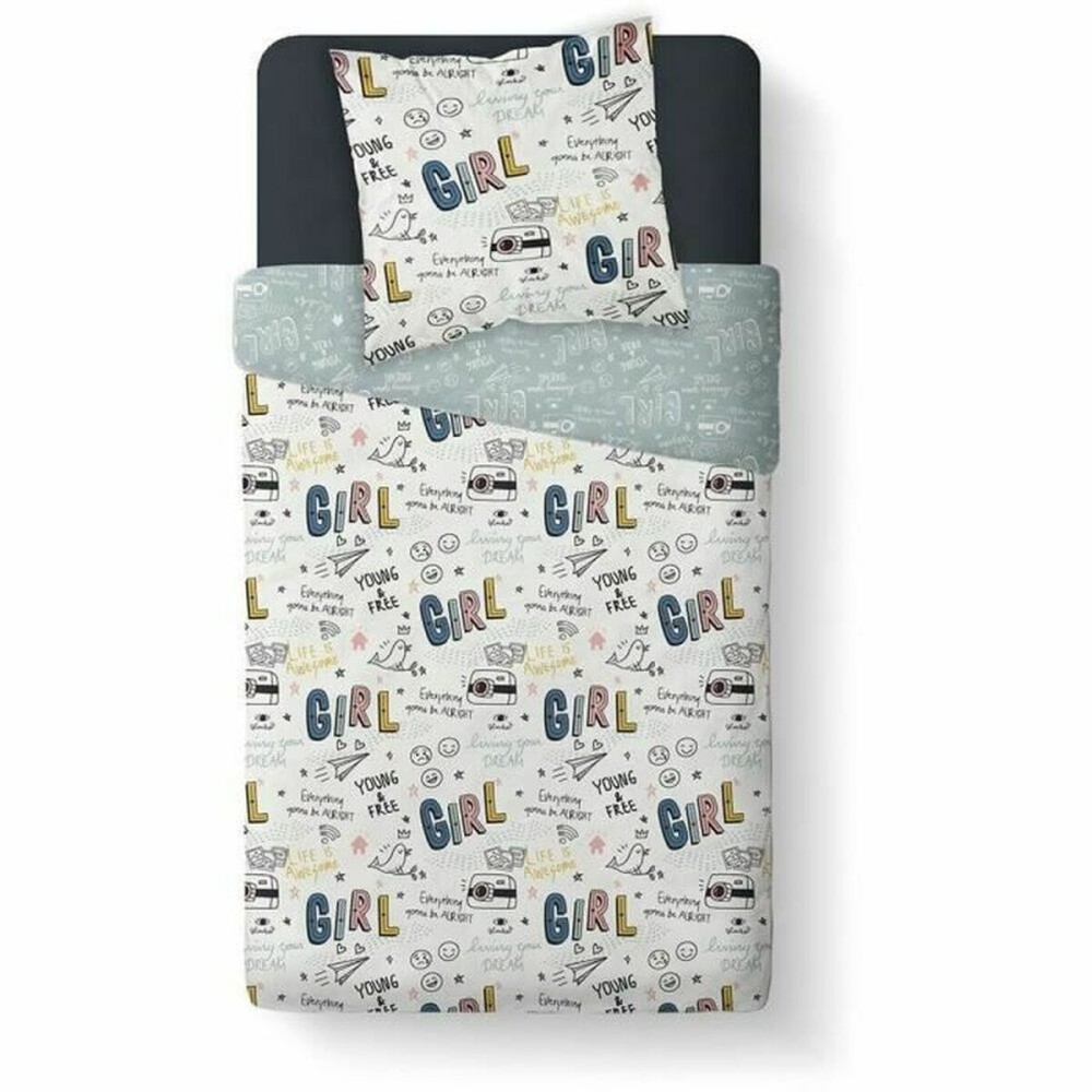 Parure de couette Kids First TODAY Blanc Lit simple