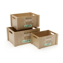Set dekorativer Karten Versa Holz (3 Stücke)