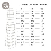 Set de boîtes décoratives Versa Caprice Carton (15 Pièces)