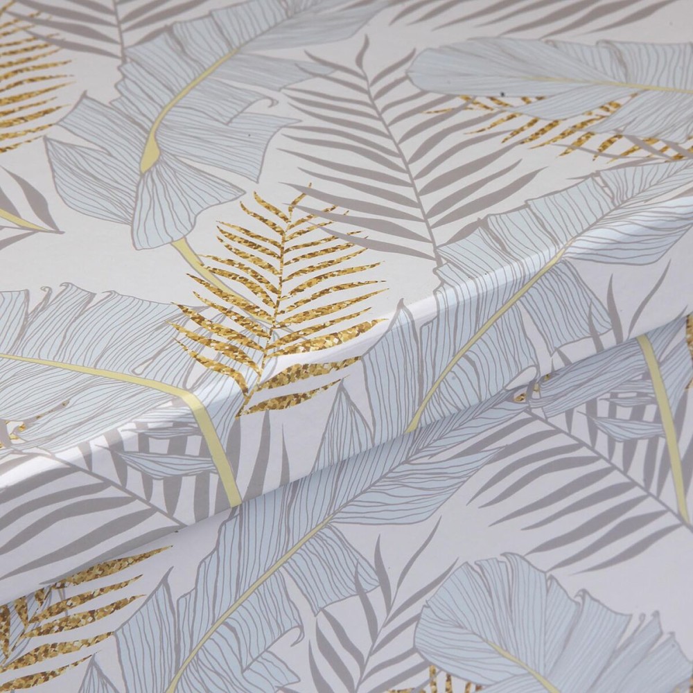 Set de boîtes décoratives Versa Carton Plumes (15 Pièces)