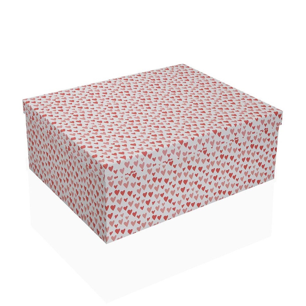 Set dekorativer Karten Versa Amore Rot Pappe Herzen (15 Stücke)
