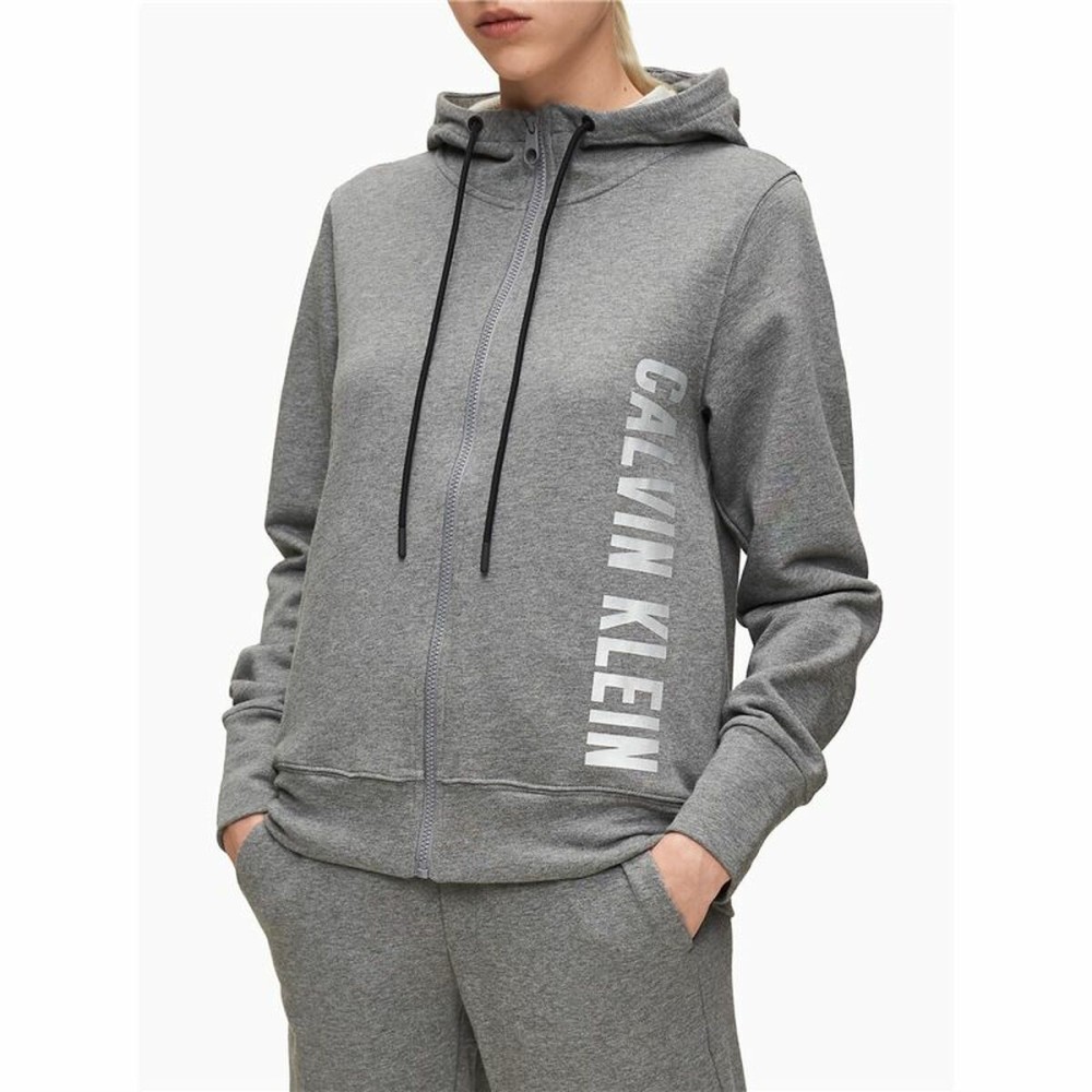 Sportjacke für Frauen Calvin Klein Full Zip Dunkelgrau