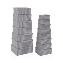 Set dekorativer Karten Versa Grau Pappe (15 Stücke)
