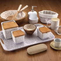 Set of decorative boxes Versa Serpentine Cardboard (15 Pieces)