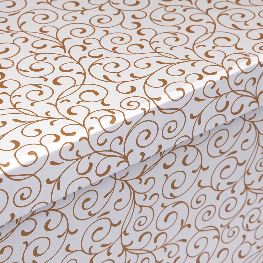 Set of decorative boxes Versa Serpentine Cardboard (15 Pieces)