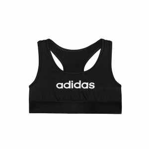 Sport-BH Adidas Sports Single Jersey Für Kinder Schwarz