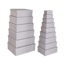 Set de boîtes décoratives Versa Rose Carton Fleurs (15 Pièces)