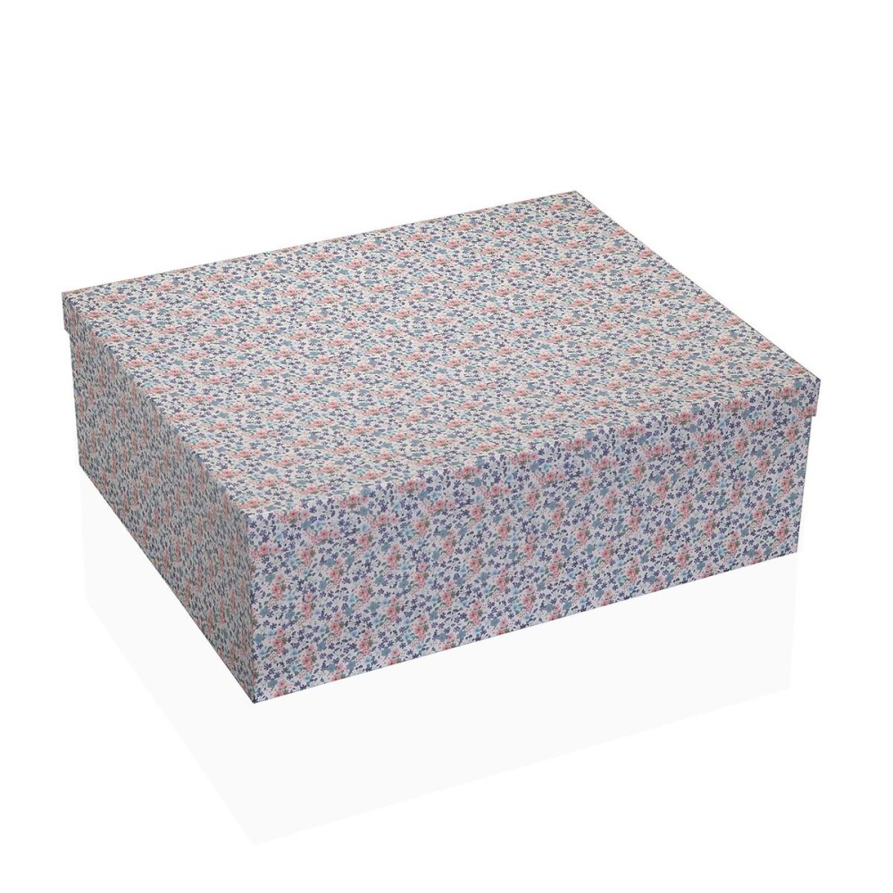 Set of decorative boxes Versa Pink Cardboard Flowers (15 Pieces)