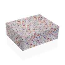 Set of decorative boxes Versa Cardboard Flowers (15 Pieces)