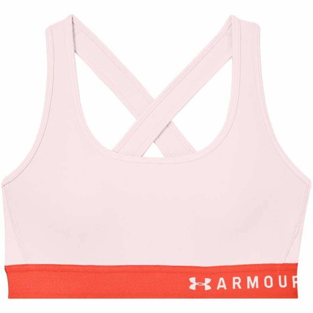 Sports Bra Under Armour Mid Crossback Pink