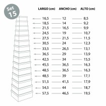Set de boîtes décoratives Versa Carton Lavande (15 Pièces)