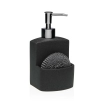 Soap Dispenser Versa Black Resin Ceramic Minimalist