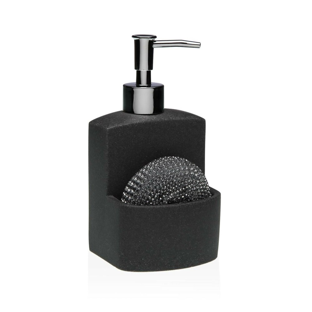 Distributeur de Savon Versa Noir Résine Céramique Minimaliste