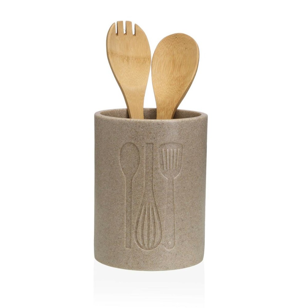 Pot pour ustensiles de cuisine Versa Résine Céramique 13 x 17,5 x 13 cm