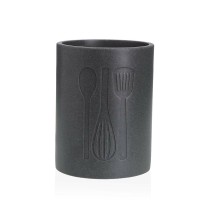 Pot for Kitchen Utensils Versa Resin Ceramic 13 x 17,5 x 13 cm