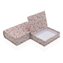Dekorative Box Versa Leinwand Holz MDF Buch Rosen
