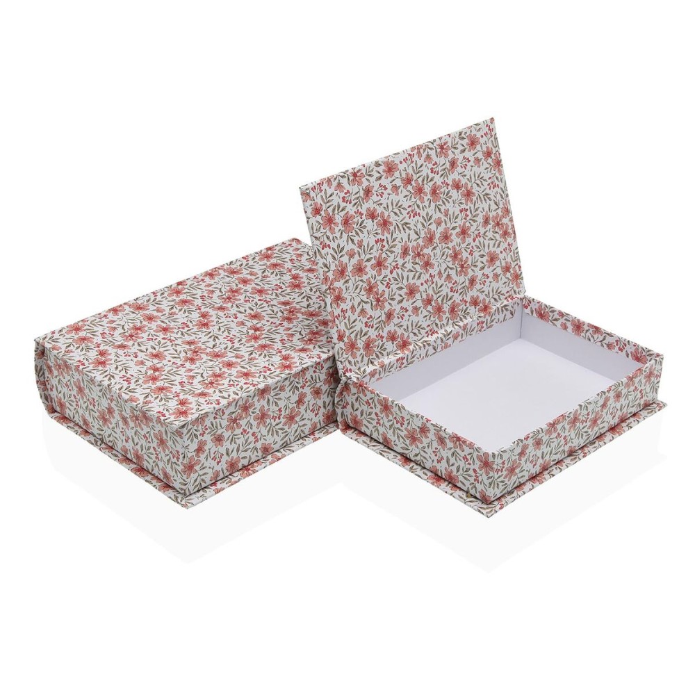 Dekorative Box Versa Leinwand Holz MDF Buch Rosen