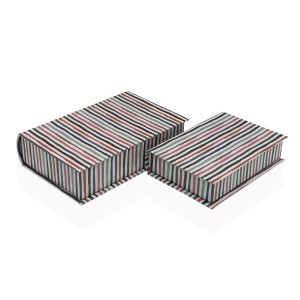 Boîte Décorative Versa Toile Bois MDF Livre