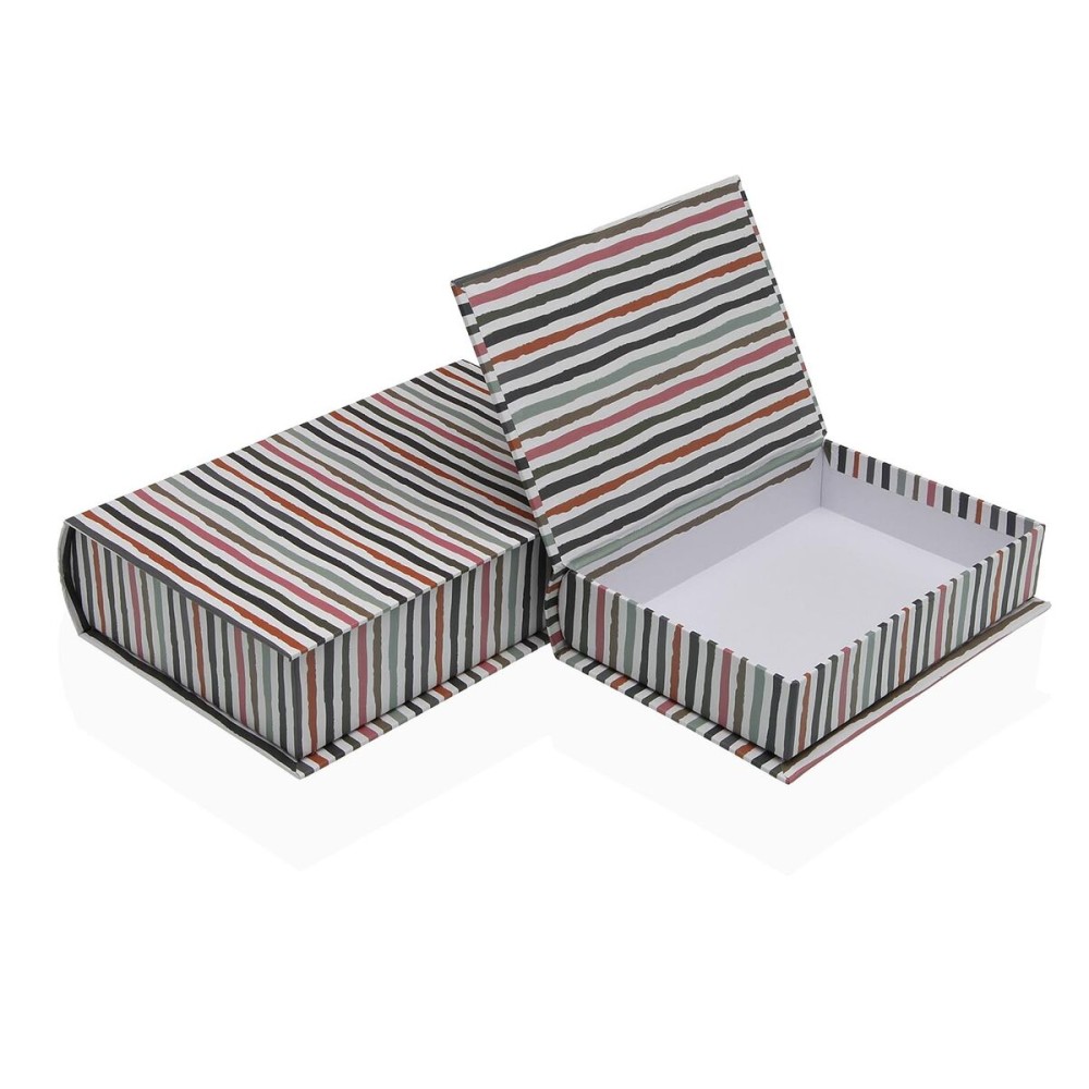 Decorative box Versa Canvas MDF Wood Book