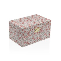Boîte à bijoux Versa Bois Bois MDF 12 x 10 x 18 cm Fleurs