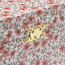 Boîte à bijoux Versa Bois Bois MDF 12 x 10 x 18 cm Fleurs