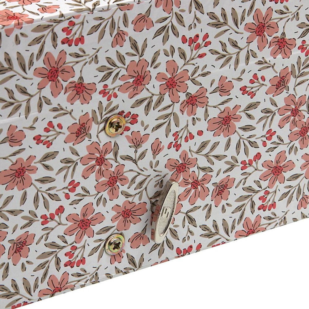 Boîte à bijoux Versa Bois Bois MDF 12 x 10 x 18 cm Fleurs