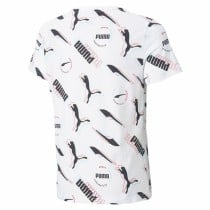 T shirt à manches courtes Enfant Puma AOP Blanc