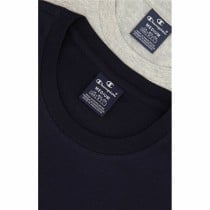 Herren Kurzarm-T-Shirt Champion Crew-Neck Schwarz 2 Stücke Hellgrau