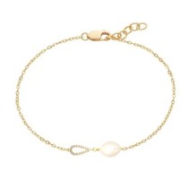Ladies' Necklace New Bling 9NB-PRL9B Golden