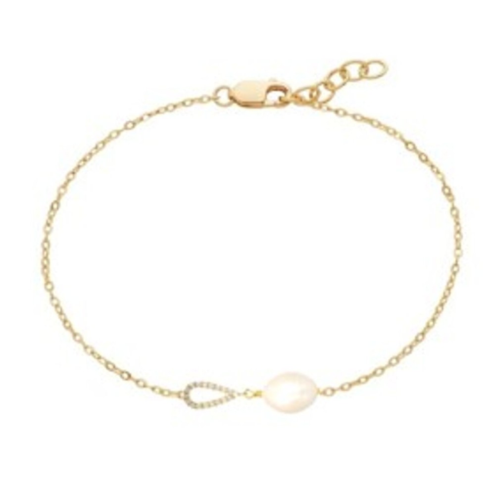 Ladies' Necklace New Bling 9NB-PRL9B Golden