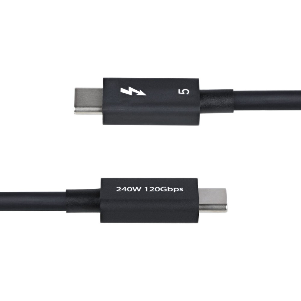 Power Cord Startech TBLT5MM80CM240W Black 80 cm