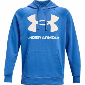 Herren Sweater mit Kapuze Under Armour Rival Big Logo Blau