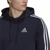 Men’s Hoodie Adidas Essentials 3 Stripes Navy Blue