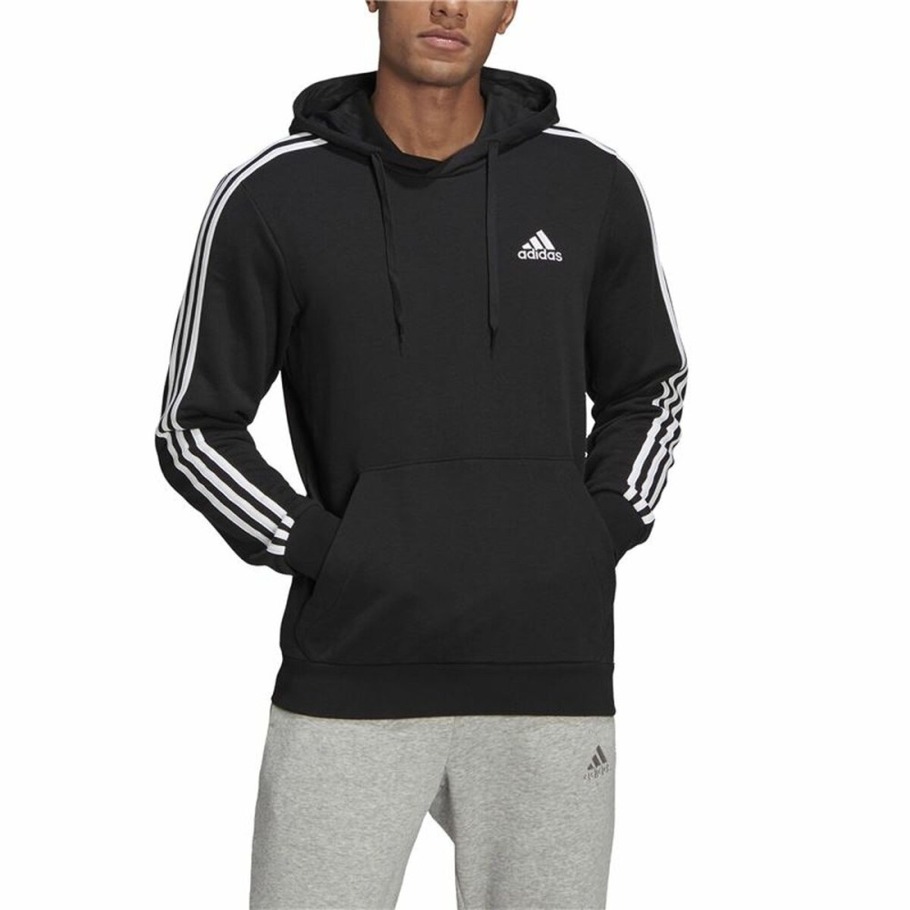 Men’s Hoodie Adidas Essentials 3 Stripes Black