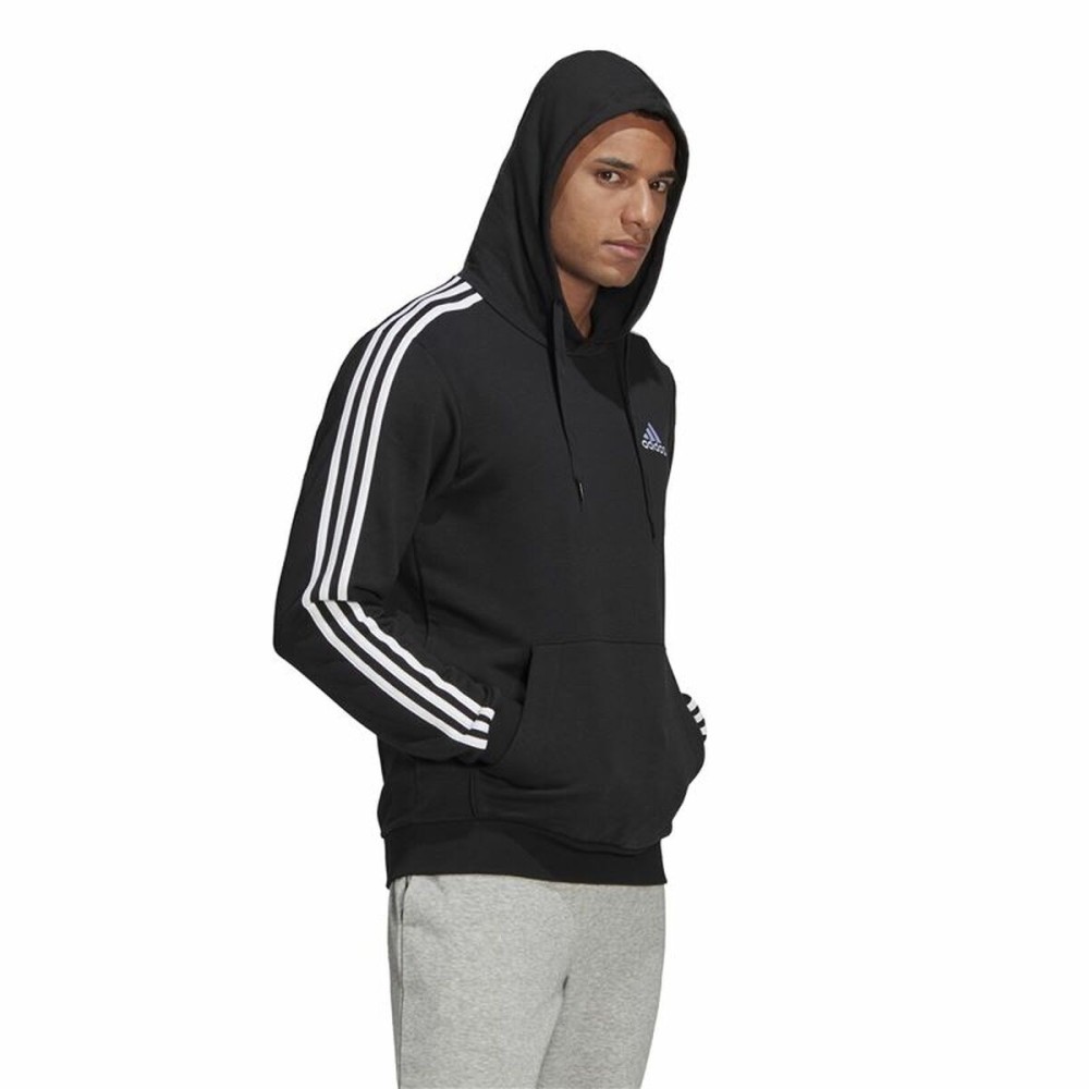 Men’s Hoodie Adidas Essentials 3 Stripes Black