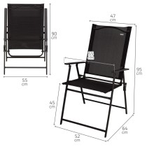 Table set with 2 chairs Aktive 75 x 70 x 75 cm (3 Pieces)