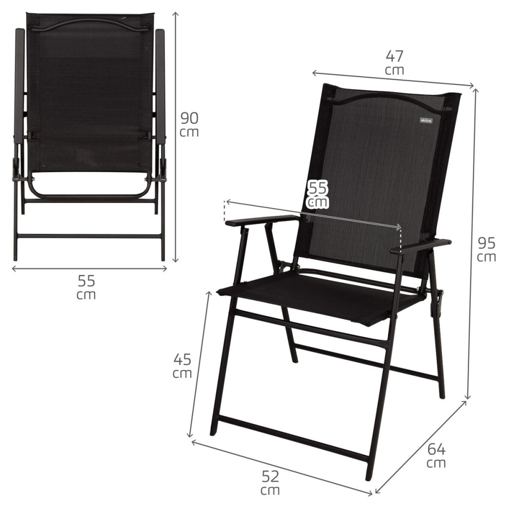 Table set with 2 chairs Aktive 75 x 70 x 75 cm (3 Pieces)