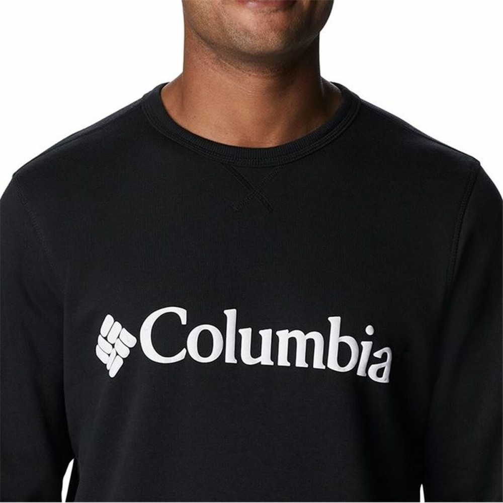 Men’s Sweatshirt without Hood Columbia Logo Fleece Crew Black