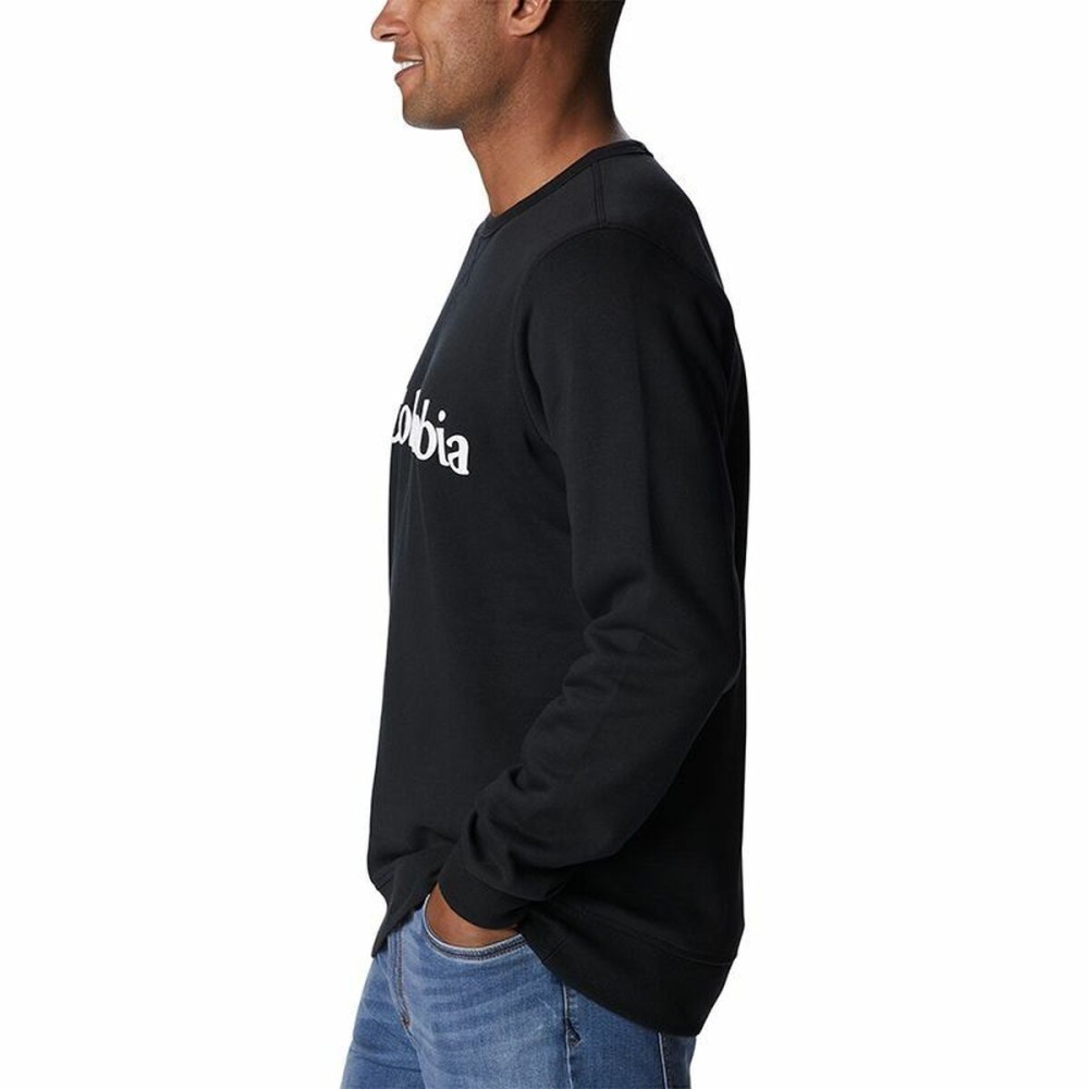 Sweat sans capuche homme Columbia Logo Fleece Crew Noir