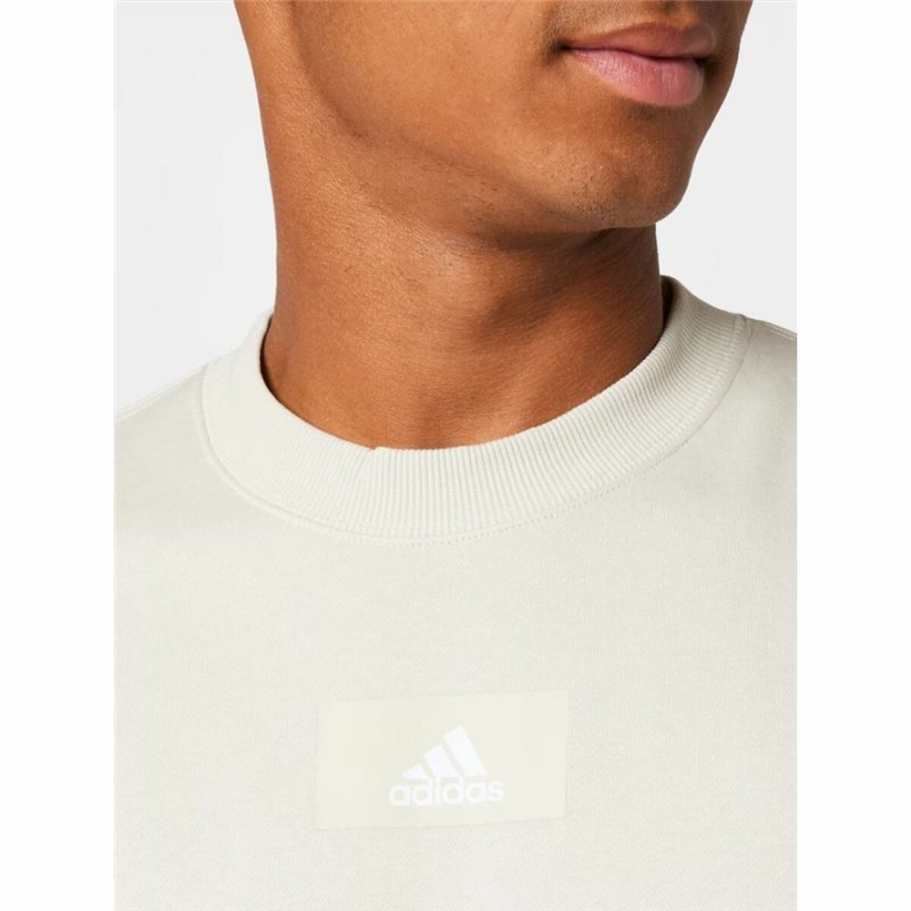 Sweat sans capuche homme Adidas FeelVivid Drop Shoulder Beige