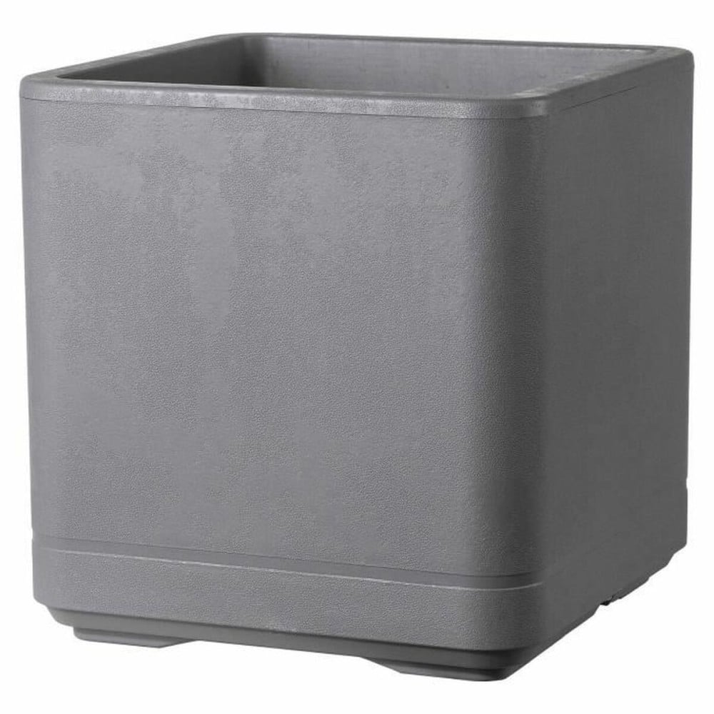 Blumentopf Deroma Grau 38 x 38 x 39 cm Kunststoff karriert Würfel 38 cm