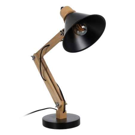 Lampe de bureau Noir Naturel Bois Fer 60 W 220-240 V 39 x 19 x 55 cm